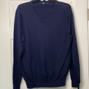 Men’s J.Crew Cashmere V-neck Sweater. Size large. Gently used. Dark blue.